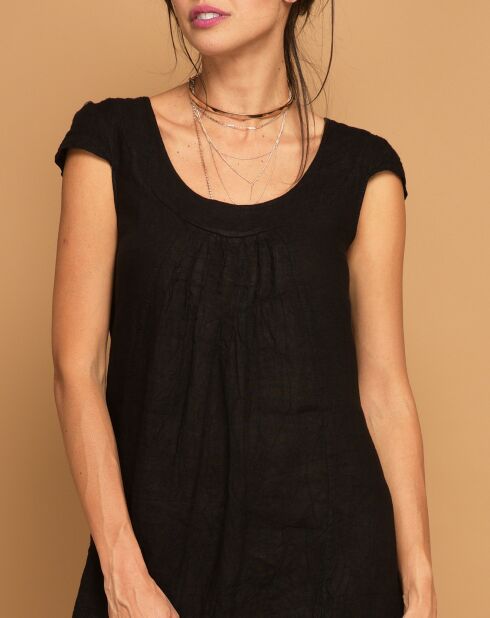 Robe 100% Lin Stella noire