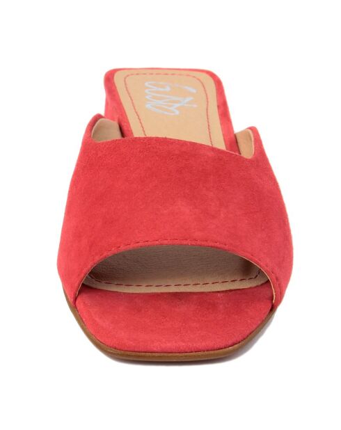 Rode leren muiltjes van Eva Velvet