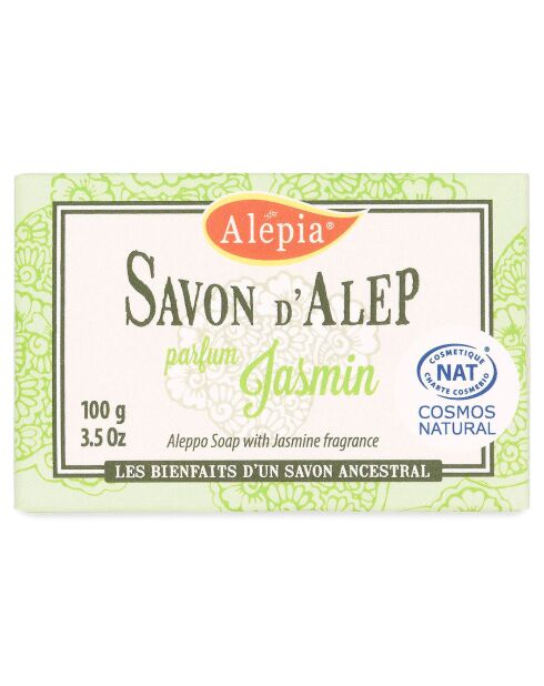 Savon d'Alep naturel parfumé au Jasmin - 100 g