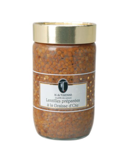 Pot de Lentilles préparées à la graisse d'oie 660 gr