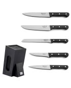 Bloc de 5 couteaux Spaghetti Universal gris/noir