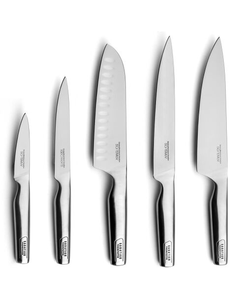 Set de 5 couteaux Asean gris