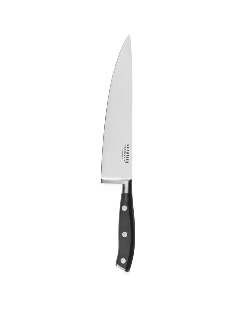 Couteau de chef Vulcano gris/noir - Lame 20 cm