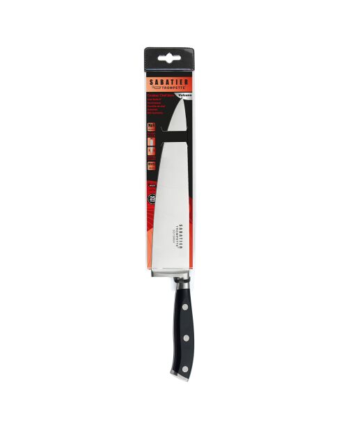Couteau de chef Vulcano gris/noir - Lame 20 cm