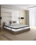 Matelas Emeraude blanc/noir - 90x200 cm