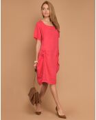 Robe 100% Lin Jill rouge