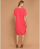 Robe 100% Lin Jill rouge