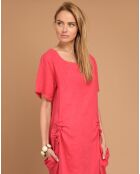 Robe 100% Lin Jill rouge