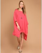 Robe large 100% Lin Tina corail