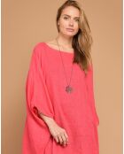 Robe large 100% Lin Tina corail