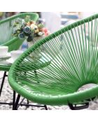Ensemble 2 fauteuils & table Pinamar vert