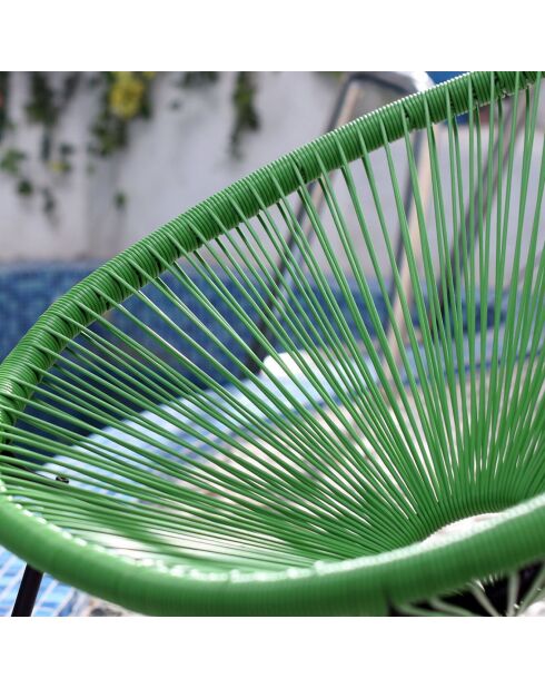 Ensemble 2 fauteuils & table Pinamar vert