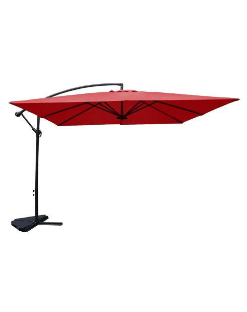 Hendaye Offset-LED-Sonnenschirm, Terrakotta, 300 x 300 cm