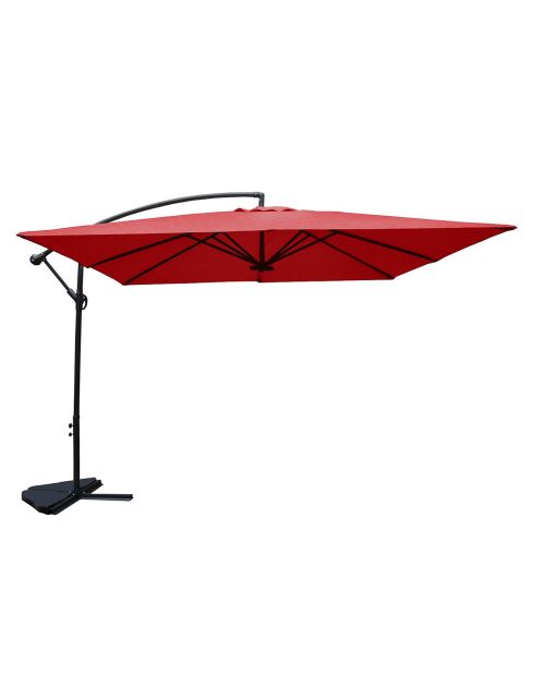 Hendaye Offset-LED-Sonnenschirm, Terrakotta, 300 x 300 cm