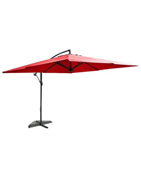 Hendaye Offset-LED-Sonnenschirm, Terrakotta, 300 x 300 cm