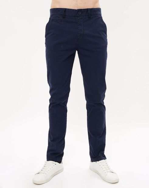 Pantalon chino slim Lowel bleu marine