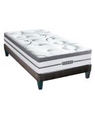 Ensemble matelas & sommier Concorde blanc/gris - 90x200 cm