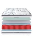 Ensemble matelas & sommier Concorde blanc/gris - 90x200 cm