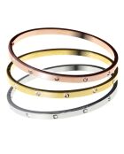 3 Armreifen mit Swarovski-Kristallen in Silber/Gold/Rosa