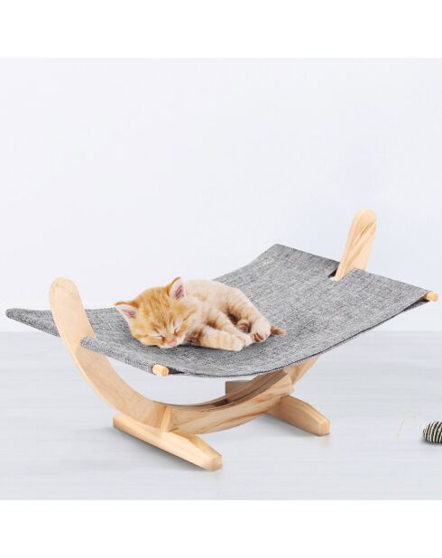 Hamac pour chat gris - 62x35x30 cm