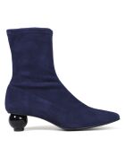 Bottines en Velours de Cuir Superbe bleues