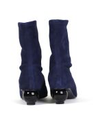 Bottines en Velours de Cuir Superbe bleues