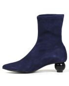 Bottines en Velours de Cuir Superbe bleues