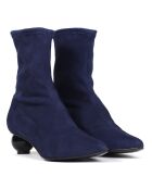 Bottines en Velours de Cuir Superbe bleues