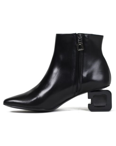 Bottines en Cuir Thais noires - Talon 5 cm