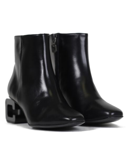 Bottines en Cuir Thais noires - Talon 5 cm