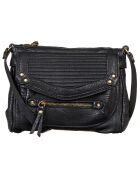 Sac en Cuir d'Agneau Giulia noir - 23.5x3x19.5 cm