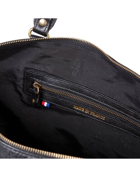 Zwarte handtas van lamsleer van Odelia - 40x27x12 cm