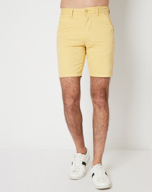 Pantalones cortos chinos Oleggio amarillos