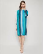 Robe Paloma à rayures bleu/vert/noir