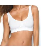 Weißer mittelgroßer Kompressions-BH