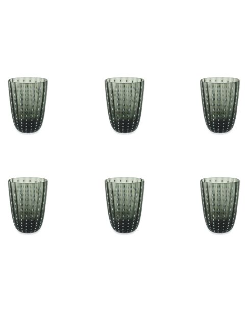 6 Verres Kalahari gris - 30 cl