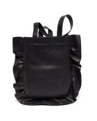 Sac pochette en Cuir noire - 22x24x3 cm
