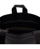 Sac pochette en Cuir noire - 22x24x3 cm