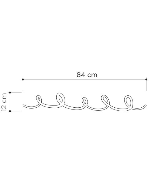 Crochet mural Sing noir - 84x12x4 cm