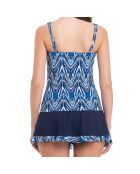 Haut de Maillot Tankini Java imprimé bleu