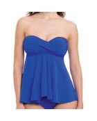Haut de Maillot Tankini bustier Tutti Frutti volanté bleu roi