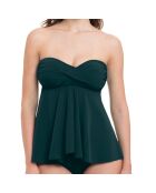 Haut de Maillot Tankini bustier Tutti Frutti volanté vert