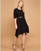 Robe unie col rond noire