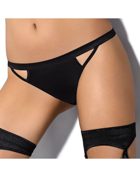 Lips black tanga
