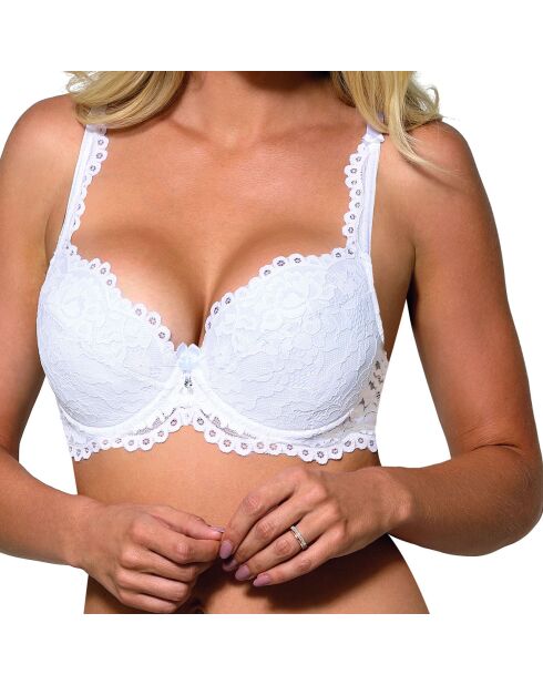Soutien-gorge push-up Newia en dentelle blanc