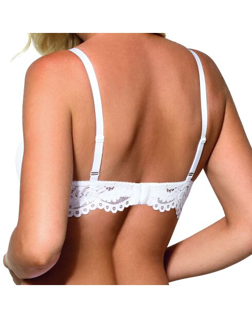Soutien-gorge push-up Newia en dentelle blanc