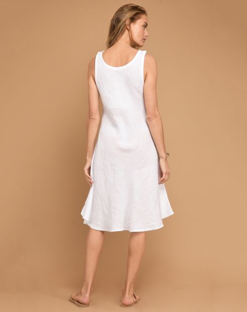 Robe 100% Lin Christelle blanche