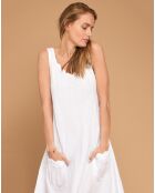 Robe 100% Lin Christelle blanche