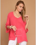 Blouse Marta asymétrique corail