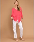 Blouse Marta asymétrique corail